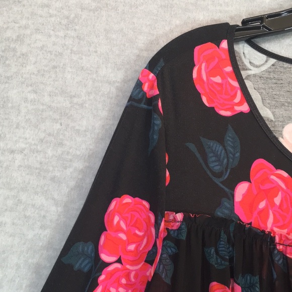 MATILDA JANE Stretch Jersey Knit Wrinkle Resistant Floral Print Oversized Top - Picture 8 of 16